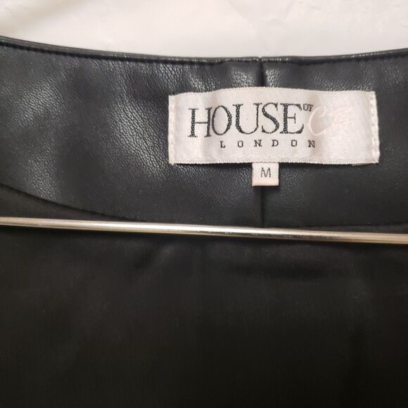 House of CB London Leather Bone Corset Cropped Vest Hooks Clubbing Size M NWOT - Picture 6 of 10